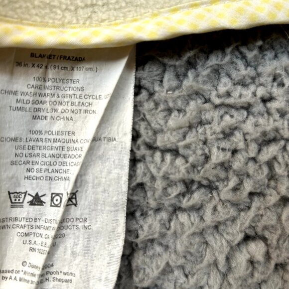 Tigger Winnie The Pooh Baby Embroidered Blanket 36x32 Rare Disney Cover - Picture 6 of 6